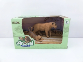 Imagen de Animal World Playset 19cm Pack X 2 Flia Leona