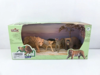 Imagen de Animal World Playset 31cm Pack X 4 Tigre Oso Chita  X2