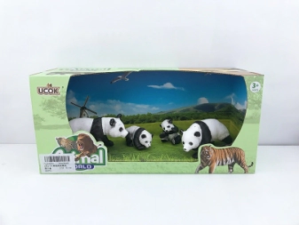 Imagen de Animal World Playset 31cm Pack X 4 Familia Panda
