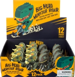 Imagen de Dinosaurus Big Head Monster Rider Vehiculo 12cm Moto Friccion