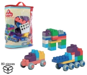 Imagen de Bloques Soft 80 Piezas Phi Phi Toys