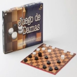 Imagen de Damas Bisonte Tablero 34x34 Fichas Plastico