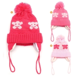 Imagen de Gorro Coya Rayas C/pompon Int Micropolar