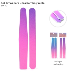 Imagen de Set Limas Para UÑas Rombo Y Recta X2 Skora