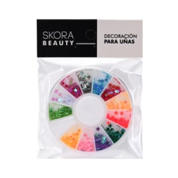 Imagen de Nail Art En Disco Multicolor Lentejuelas Estrella Skora