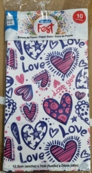 Imagen de Bolsa Cotillon Fsc Mix 12,5 X 7 X 24,5 Corazon Letras Flow Pack X10