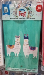 Imagen de Bolsa Cotillon 12.5x24.5 Llamas