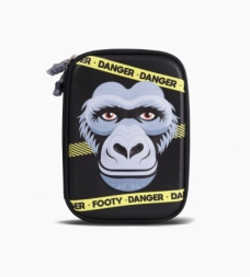 Imagen de Cartuchera Rigida 2 Cierres Gorilla Footy Negro