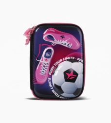 Imagen de Cartuchera Ridiga 2 Cierres Girls Soccer Footy Negro