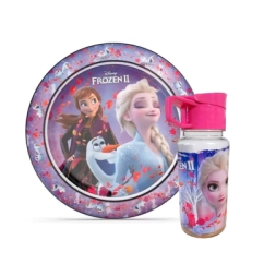 Imagen de Plato + Botella Flip Top Frozen