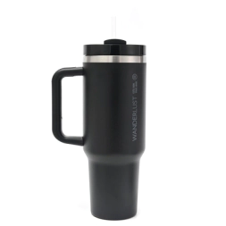 Imagen de Vaso Termico Con Bombilla 1200ml Negro Wanderlust