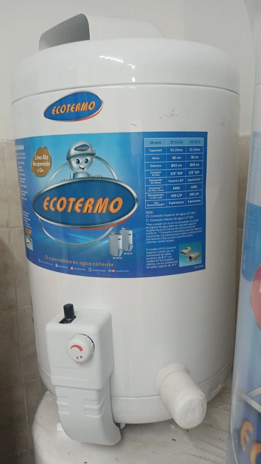 Imagen de Termotanque 53 Lts